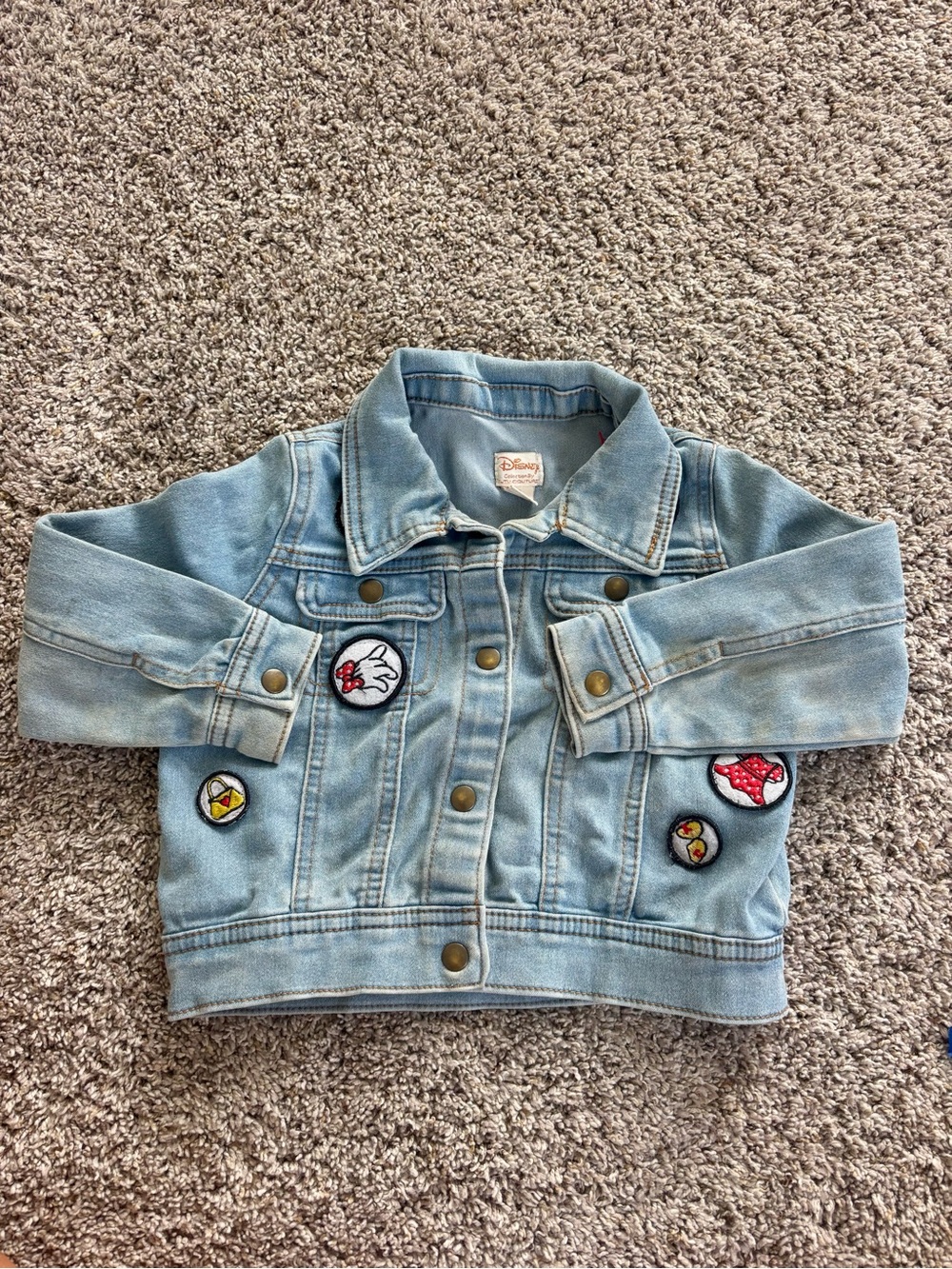 Kids Disney Collection by Tutu Design Light Denim Jacket Minnie detailed patches